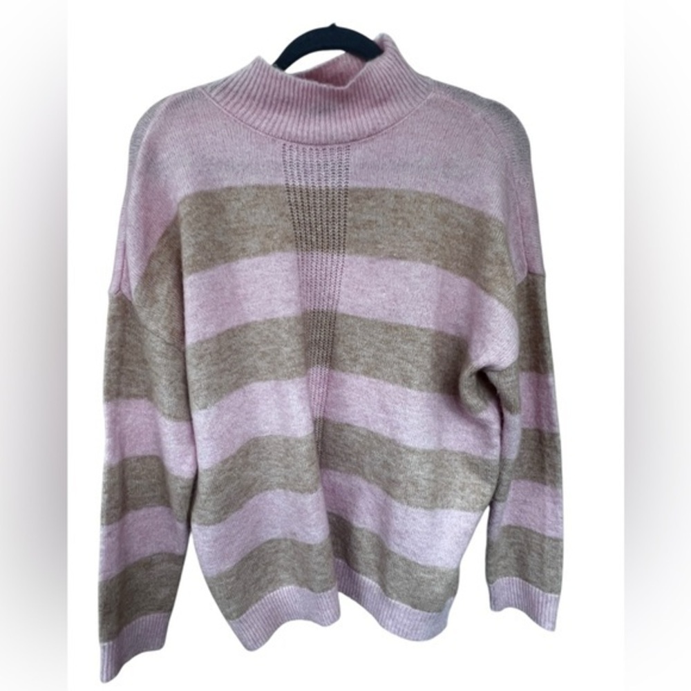 Sanctuary Striped Pink and Tan Women's Sweater